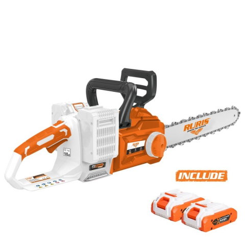 Ferastraie cu lant - Electroferastrau pe acumulator RURIS 2744e Power Alfa UP, sina 400 mm (contine 2 acumulatori 2400e X-CHARGE)