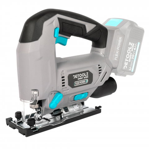 Echipamente platforma cu acumulator unic Detoolz FLEXI POWER - Fierastrau pendular Detoolz, 20V, dimensiune maxima taiere 80mm