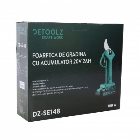 Foarfeca de gradina cu acumulator Detoolz DZ-SE148 20V 2Ah, grosime maxima de taiere30 mm [13]