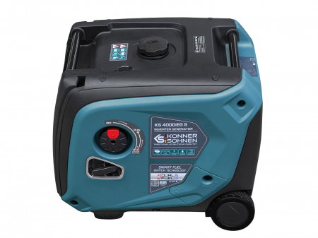 Generator benzina/GPL inverter Konner&Sohnen KS 4000iEG S, monofazat, portabil, 4.0 kW, 7.5 cp, pornire manuala/electrica, 230 V, motor Euro V, bobinaj cupru, mod ECO [10]