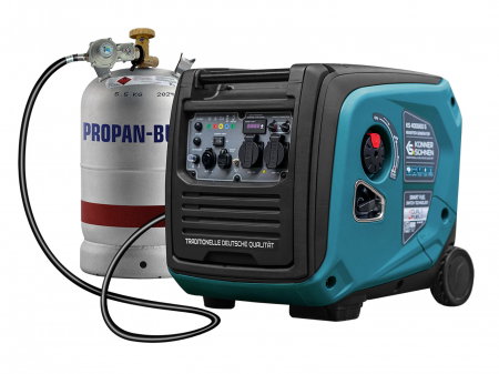 Generator benzina/GPL inverter Konner&Sohnen KS 4000iEG S, monofazat, portabil, 4.0 kW, 7.5 cp, pornire manuala/electrica, 230 V, motor Euro V, bobinaj cupru, mod ECO [1]