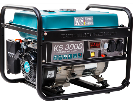 Generator de curent pe benzina Konner & Sohnen KS 3000, 3.0 kW, benzina, 7.0 CP, monofazat, AVR, bobinaj cupru [1]