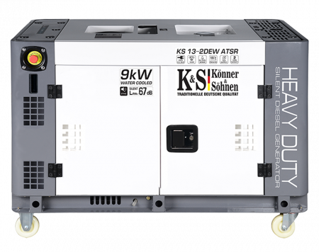 Generatoare insonorizate - Generator de curent diesel Konner & Sohnen KS 13-2DEW ATSR, 9kW, Diesel, monofazat, insonorizat, 18CP