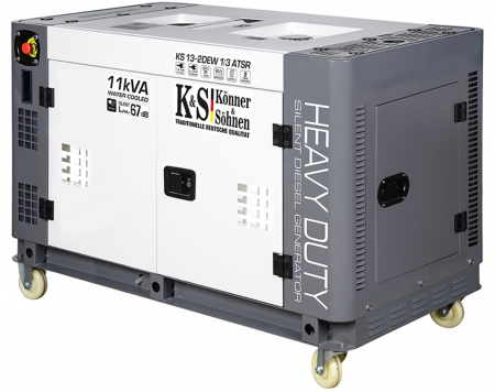 Generator de curent diesel Konner & Sohnen KS 13-2DEW 1/3 ATSR, 11.25kWA, monofazat/trifazat, Diesel, 18CP, insonorizat [1]