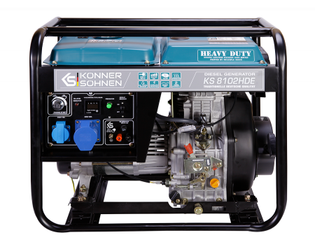 Generatoare de uz general - Generator de curent diesel Konner & Sohnen KS 8102HDE, 6.5kW, Diesel Euro 2, monofazat, AVR, 14CP