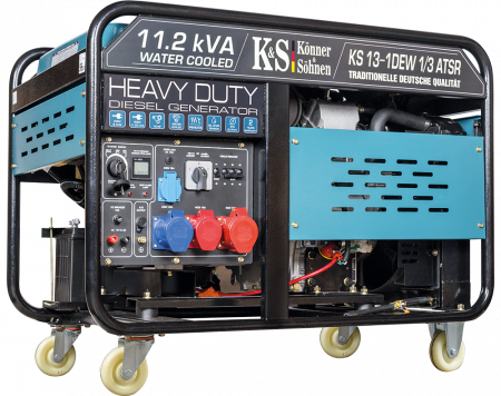 Generator de curent diesel Konner & Sohnen KS 13-1DEW 1/3 ATSR, 11.25kWA, Diesel, monofazat/trifazat, 18CP, ATSR [1]
