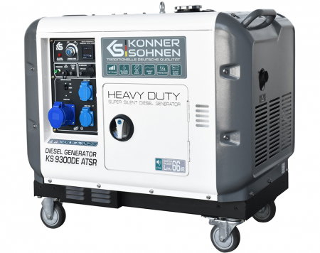 Generatoare insonorizate - Generator de curent diesel Konner & Sohnen KS 9300DE ATSR SUPER SILENT, 230, max. 7.5kW, motor Diesel 18CP, insonorizat, EURO 5