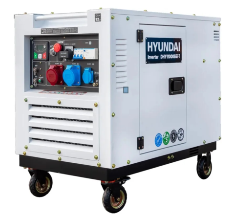 Generatoare digitale - Generator diesel cu invertor Hyundai DHY11000SEi-T, 8 kW, 230/400 V, pornire electrica
