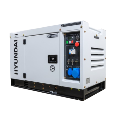 Generator de curent monofazat cu motor diesel Hyundai DHY-10000SE, insonorizat, 8.5 kW