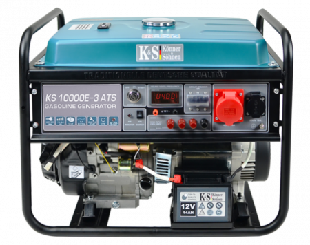 Generatoare de uz general - Generator de curent pe benzina Konner & Sohnen KS 10000E-3 ATS, 8.0 kW, benzina, 18 CP, trifazat, AVR, bobinaj cupru, pornire electrica, automatizare inclusa