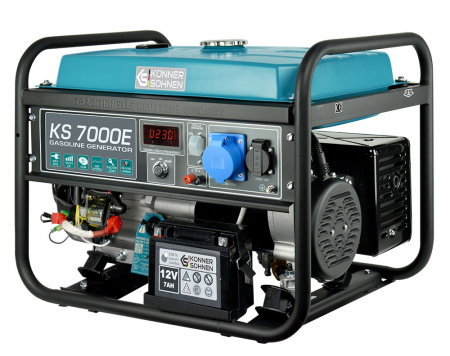 Generator de curent pe benzina Konner & Sohnen KS 7000E, 5.5 kW, benzina, 13 CP, monofazat, AVR, bobinaj cupru, pornire electrica [2]