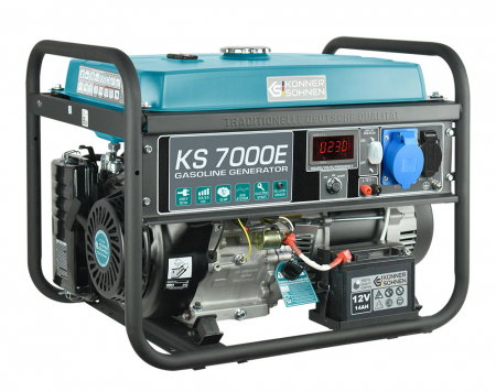 Generator de curent pe benzina Konner & Sohnen KS 7000E, 5.5 kW, benzina, 13 CP, monofazat, AVR, bobinaj cupru, pornire electrica [1]