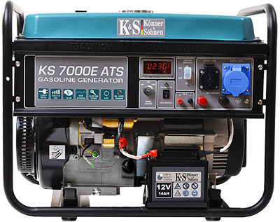 Generatoare de uz general - Generator de curent pe benzina Konner & Sohnen KS 7000E ATS, 5.5 kW, benzina, 13 CP, monofazat, AVR, bobinaj cupru, pornire electrica, automatizare inclusa