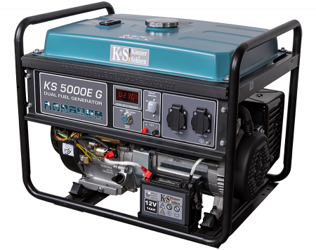 Generator de curent pe gaz / benzina Konner & Sohnen KS 5000E G, 4.5 kW, benzina / GPL, 13 CP, monofazat, AVR, bobinaj cupru, pornire electrica [2]