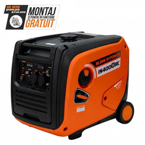Generatoare electrice - Generator de curent tip invertor RURIS R-Power IS4000RC, 4 kw, monofazat, digital, benzina, pornire electrica, pornire cu telecomanda