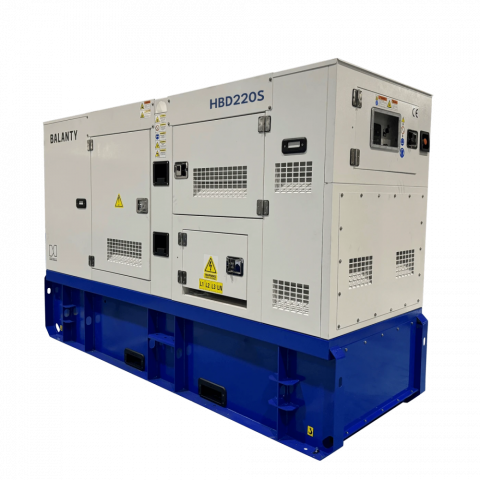 Generator de curent trifazat cu motor diesel Balanty by Hyundai HBD220S, 1500 RPM, insonorizat, rezervor 425 L, 176 kw, 200 KVA [1]