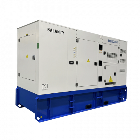 Generatoare insonorizate - Generator de curent trifazat cu motor diesel Balanty by Hyundai HBD220S, 1500 RPM, insonorizat, rezervor 425 L, 176 kw, 200 KVA