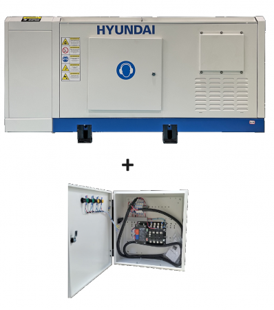 Generator de curent trifazat cu motor diesel HYUNDAI DHY20L, 22 KVA max. + Automatizare [0]