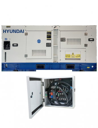 Generator de curent trifazat cu motor diesel HYUNDAI DHY70L, 62 kW + Automatizare [0]