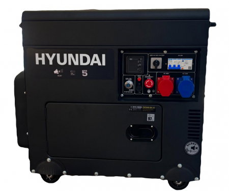 Generator de curent trifazat cu motor diesel Hyundai DHY8601SE-T 8 kVA, insonorizat [2]