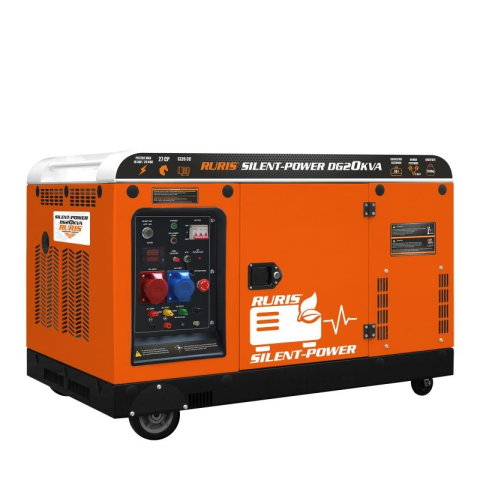 Generator diesel RURIS Silent-Power DG20KVA 27 CP - 18 kW, 230-400V, insonorizat, pornire electrica cu ATS inclus [1]