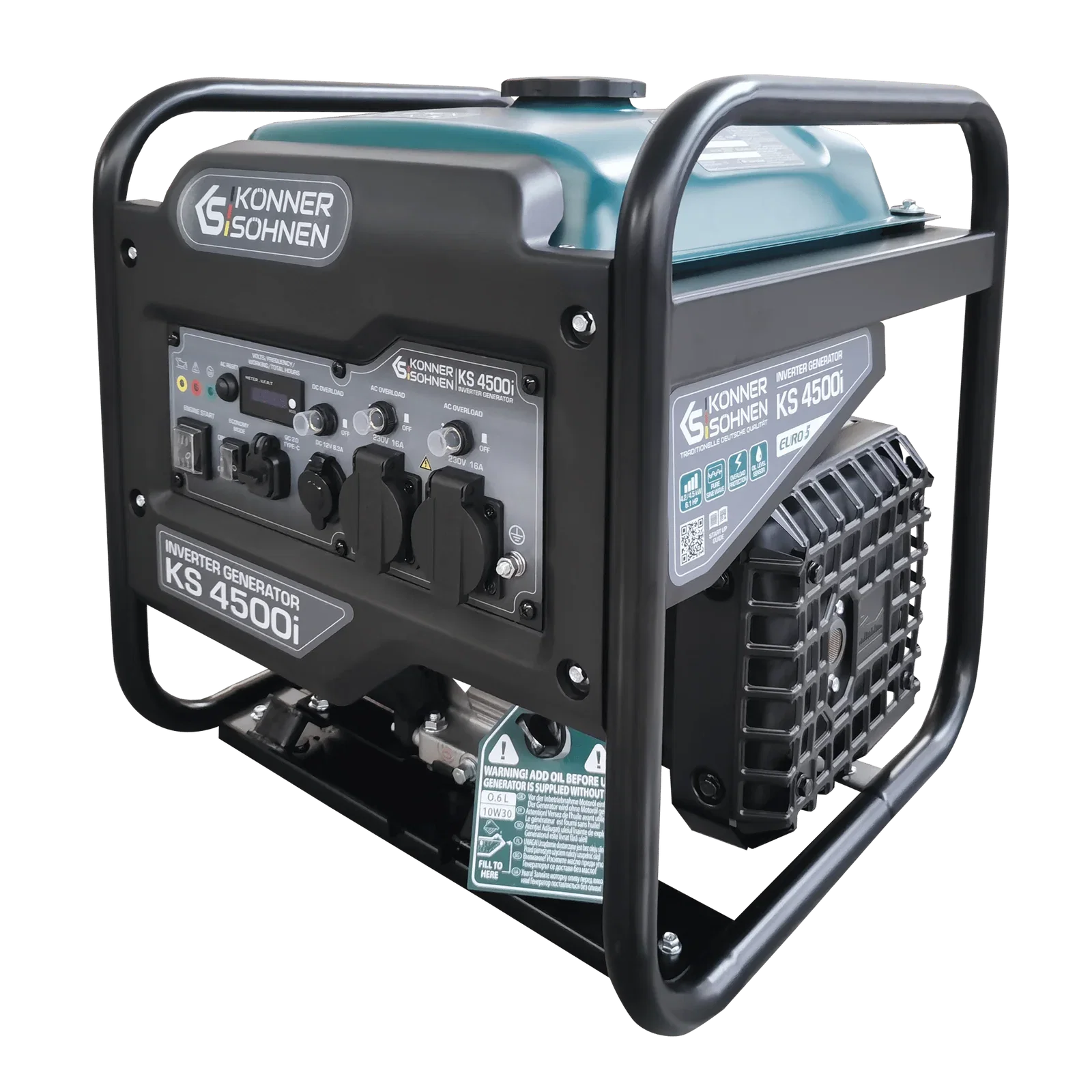 Generator digital inverter Konner & Sohnen KS 4500i 4.5kW, monofazat, benzina, bobinaj cupru [4]