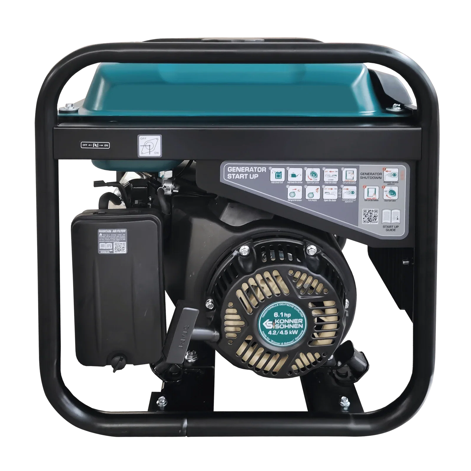 Generator digital inverter Konner & Sohnen KS 4500i 4.5kW, monofazat, benzina, bobinaj cupru [8]