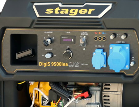 Generator digital invertor Stager DigiS 9500iea 516009500IEA open-frame 9.5kW, monofazat, benzina, bobinaj cupru, mod eco, optional automatizare [1]