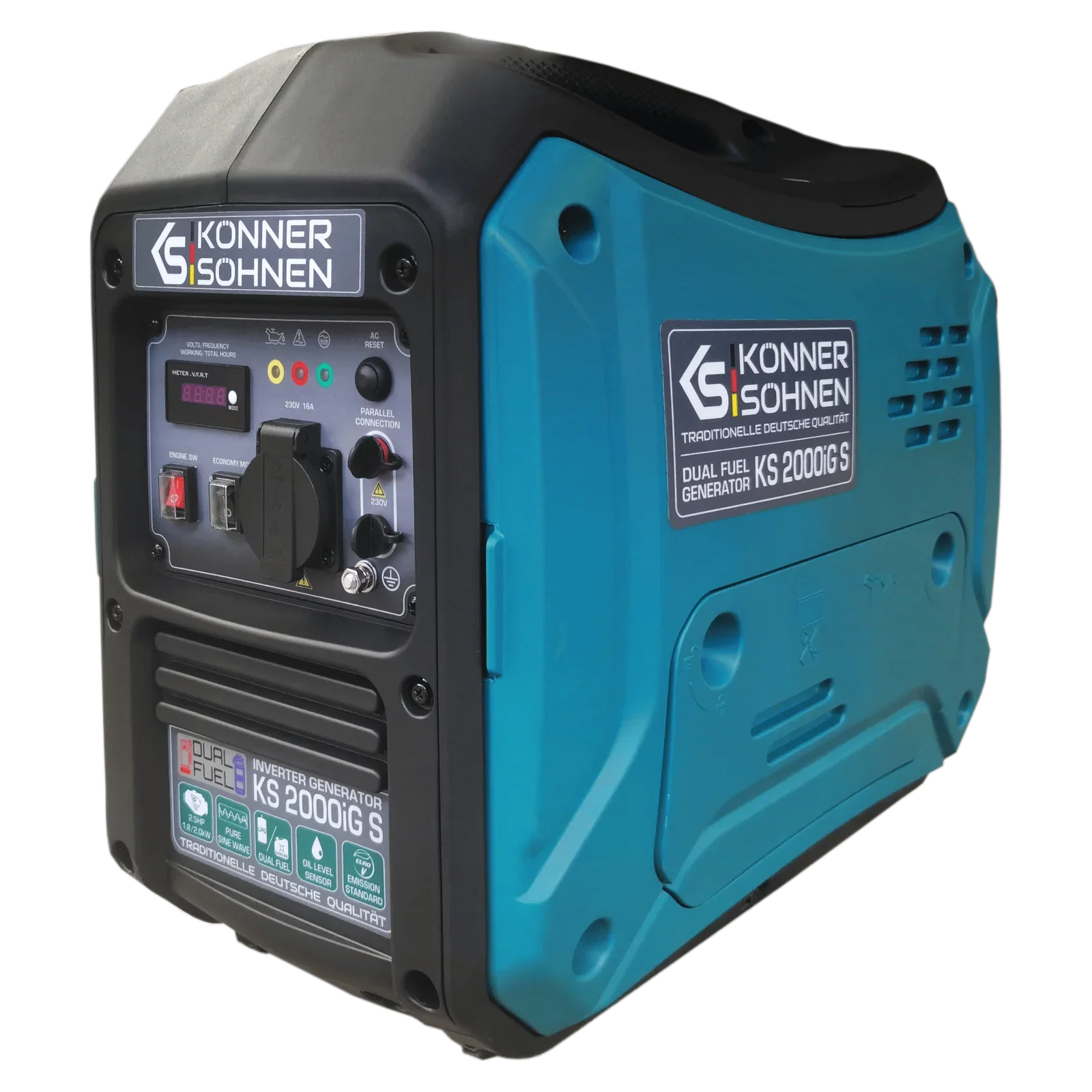 Generator digital monofazat Konner & Sohnen KS 2000iG S, 2 kW, benzina/GPL, 2.5CP, silentios [6]