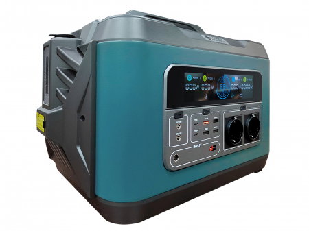 Statie de alimentare portabila KS 3000PS-FC, 6000 W putere maxima, 3000 W putere nominala., 3200 Wh, 125 Аh, 25.6 V, 2 x Schuko 230 V [1]