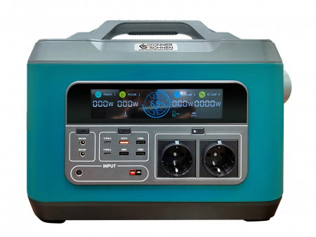 Generatoare electrice - Statie de alimentare portabila KS 3000PS-FC, 6000 W putere maxima, 3000 W putere nominala., 3200 Wh, 125 Аh, 25.6 V, 2 x Schuko 230 V