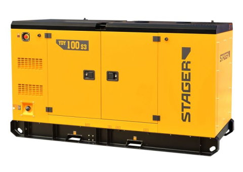 Generatoare insonorizate - Generator insonorizat diesel Stager YDY100S3 1158000100S3, trifazat 100 kVA, 131A, 1500rpm