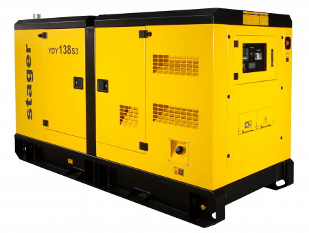 Generatoare insonorizate - Generator insonorizat diesel Stager YDY138S3 1158000138S3, trifazat 125kVA, 180A, 1500rpm