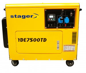 Generatoare insonorizate - Generator insonorizat Stager YDE7500TD, diesel, monofazat