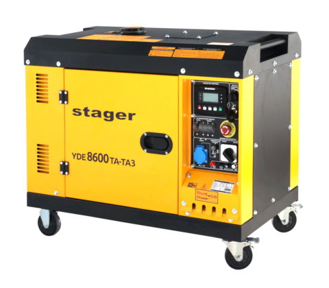 Generatoare electrice - Generator insonorizat Stager YDE8600TA-TA3  7.5 kVA, 3000rpm, dual, diesel, pornire electrica