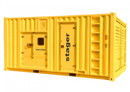 Generatoare insonorizate - Generator containerizat Stager YDBD1100S3 insonorizat diesel trifazat 880kW, 1443A, 1500rpm