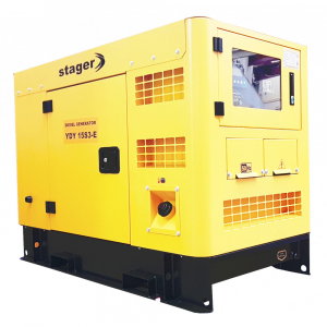 Generatoare insonorizate - Generator insonorizat Stager YDY15S3-E, silent 1500rpm, diesel, trifazat