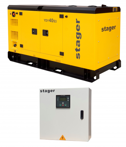 Generator insonorizat Stager YDY40S3, 41 kVA, 33 kW, 53A, insonorizat 1500rpm, diesel, trifazat + ATS [0]
