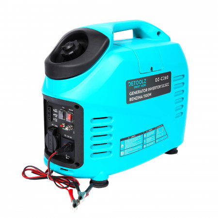 Generator digital monofazat Detoolz DZ-C260 invertor,  benzina 1.1 kW, port 12 V, pentru camping, rulote si autorulote [5]