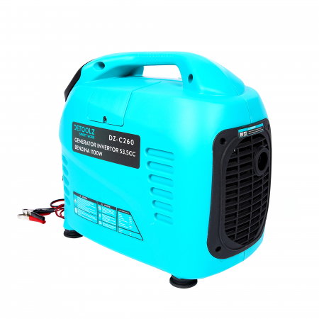 Generatoare digitale - Generator digital monofazat Detoolz DZ-C260 invertor,  benzina 1.1 kW, port 12 V, pentru camping, rulote si autorulote