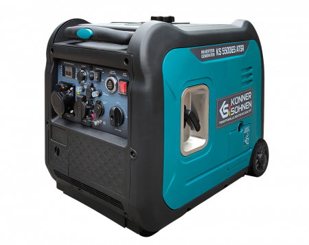 Generatoare digitale - Generator invertor Könner & Söhnen KS 5500iES ATSR, 5.5 kW, benzina, 9.5 cp, 1х16А, 1х32А, motor KS 330i, consum redus, LED display