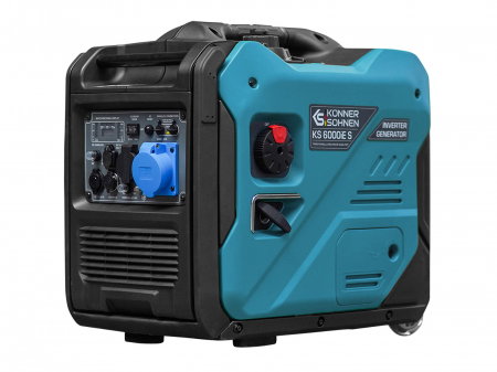 Generatoare digitale - Generator invertor Konner & Sohnen KS 6000iE S ATSR, 5.5 kW, benzina, 7.5 cp, 1х16А, 1х32А, motor KS 240i, consum redus, LED display