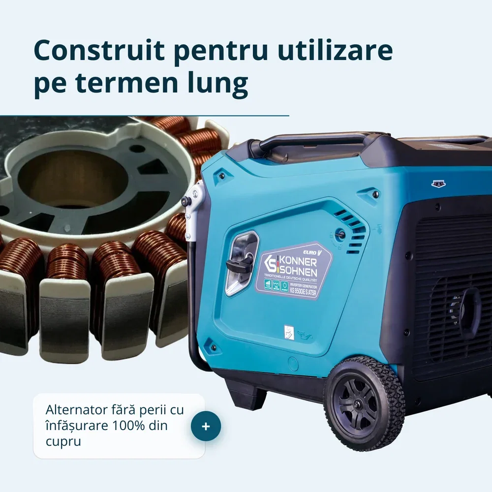 Generator invertor Konner & Sohnen KS 9500iE S ATSR 9 kW cu telecomanda si conector ATS [9]