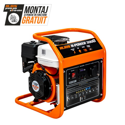 Generatoare digitale - Generator invertor RURIS R-POWER 3000, 3000W maxim, 2800W nominal, motor 7 CP, 212 cc
