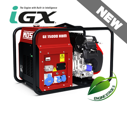 Generatoare de uz general - Generator Mosa GE 15000 HBM - AVR,  12,6 kW, monofazat, benzina, motor Honda i-GX800