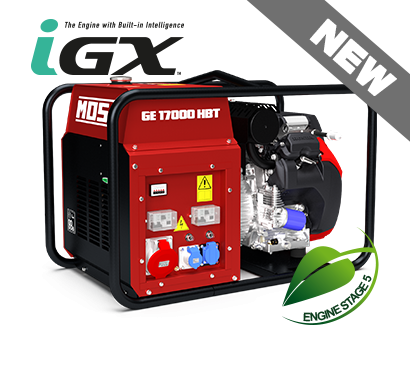 Generatoare de uz general - Generator Mosa GE 17000 HBT - AVR,  12,8 kW, trifazat, benzina, motor Honda i-GX800