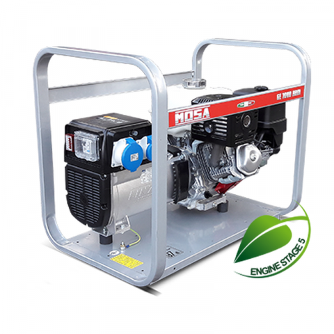 Generatoare de uz general - Generator Mosa GE 8000 HBT,  6,4 kW, trifazat, benzina, motor Honda GX390