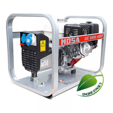 Generatoare de uz general - Generator Mosa GE5000 HBM  4.4 kW, monofazat, benzina, motor Honda GX270