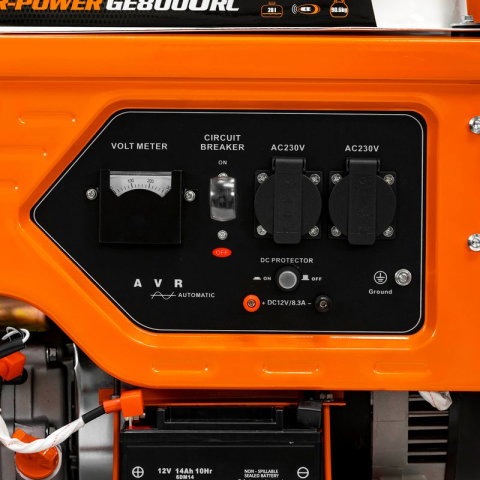 Generator open frame Ruris R-Power GE 8000RC, 15 CP, 7.5 kW, monofazat, benzina, pornire electrica, bobinaj cupru 100%, telecomanda [5]