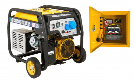 Generator open frame Stager FD 10000ER+380V ATS 8.5 kW, monofazat, benzina, pornire electrica, bobinaj cupru 100%, telecomanda + ATS trifazat [0]
